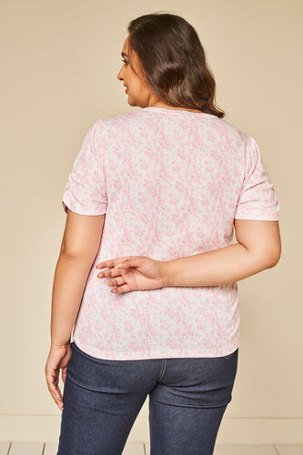 Pink Floral Straight Top, Pink, image 9